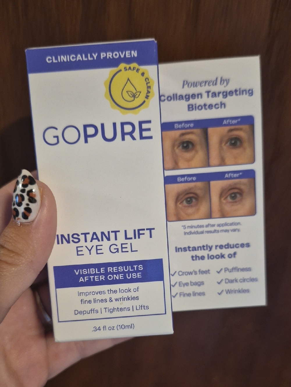 GOPURE Instant Lift Eye Gel - New In Box
